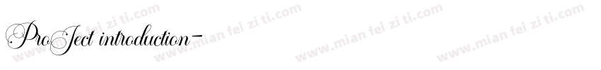 ProJect introduction字体转换